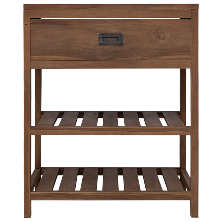 Badeværelsesskab Naturfarvet 60 x 45 x 75 cm Massiv Teaktræ