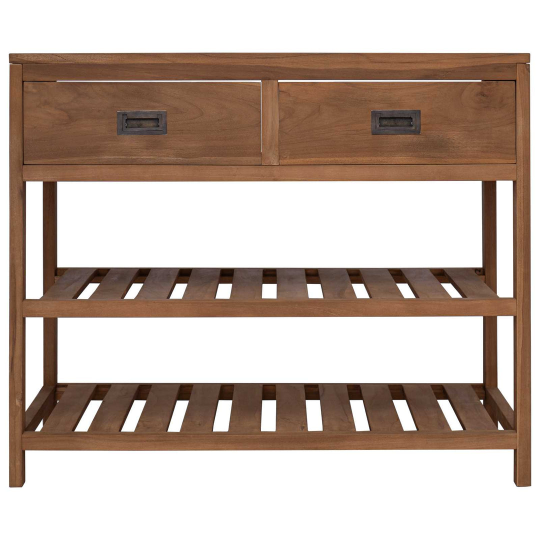 Badeværelsesskab Naturfarvet 90 x 45 x 75 cm Massiv Teaktræ