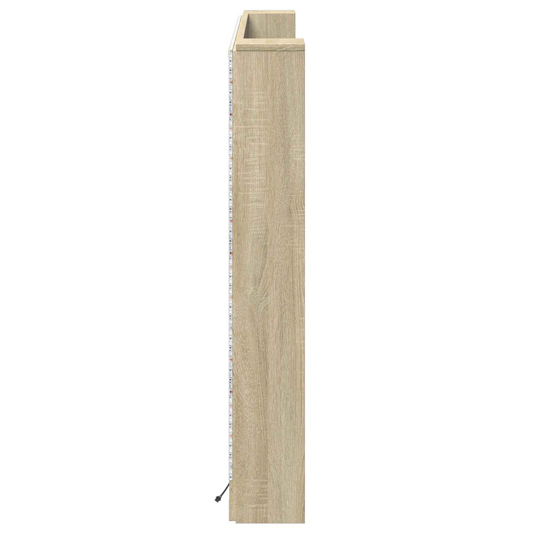 Hovedgærde kabinet med LED Sonoma 160 x 16,5 x 103,5 cm