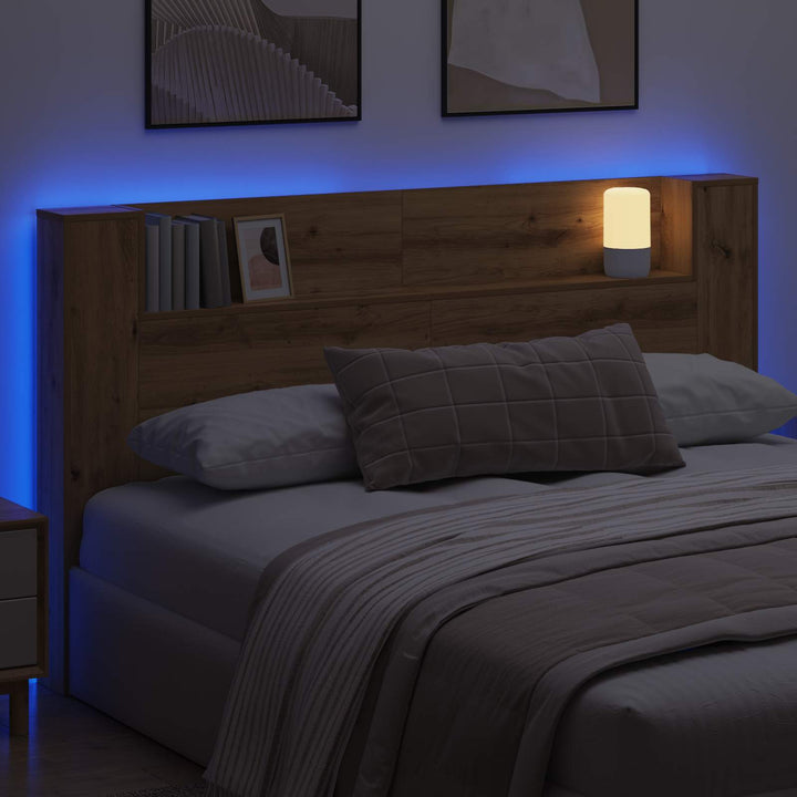 Hovedgærde kabinet med LED Artisan eg Konstrueret træ
