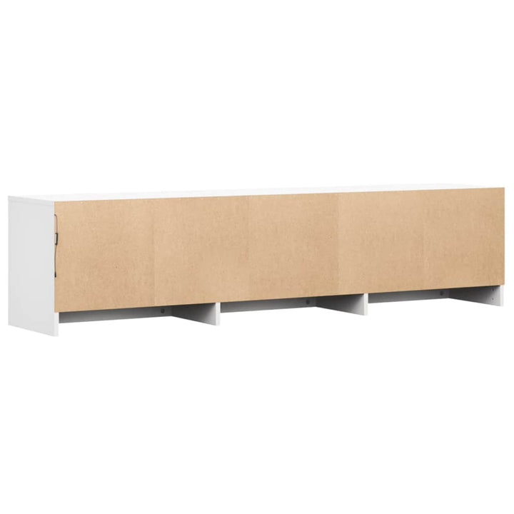 TV-skab med LED Hvid 165 x 34 x 40 cm Konstrueret træ