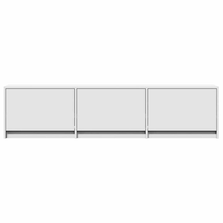 TV-skab med LED Hvid 165 x 34 x 40 cm Konstrueret træ