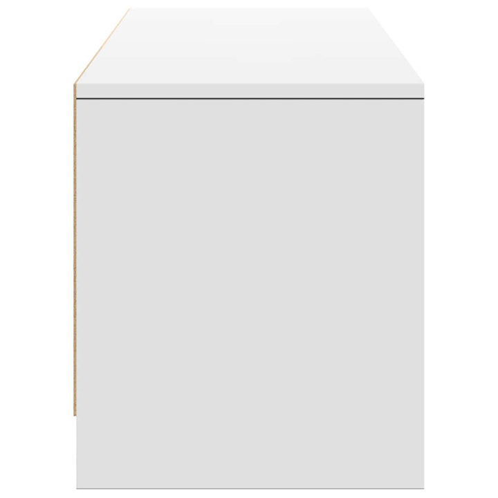 TV-skab med LED Hvid 165 x 34 x 40 cm Konstrueret træ