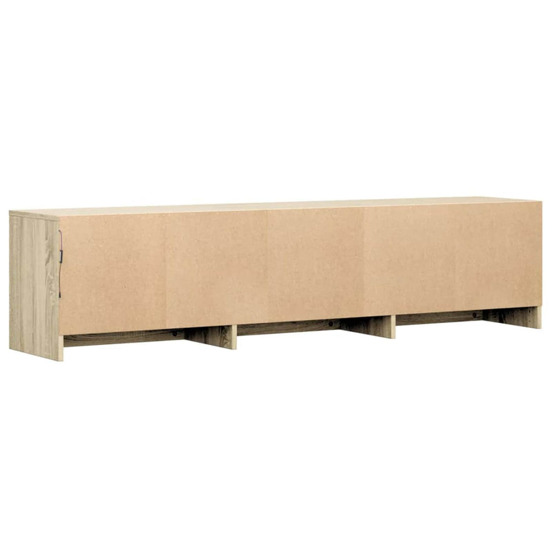 TV-skab med LED Sonoma 165 x 34 x 40 cm Konstrueret træ