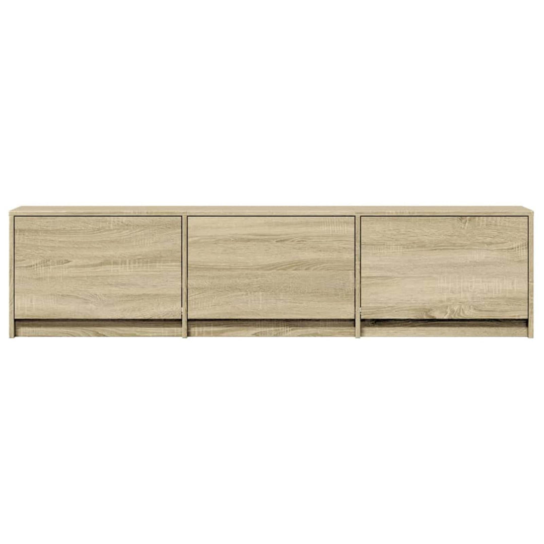 TV-skab med LED Sonoma 165 x 34 x 40 cm Konstrueret træ