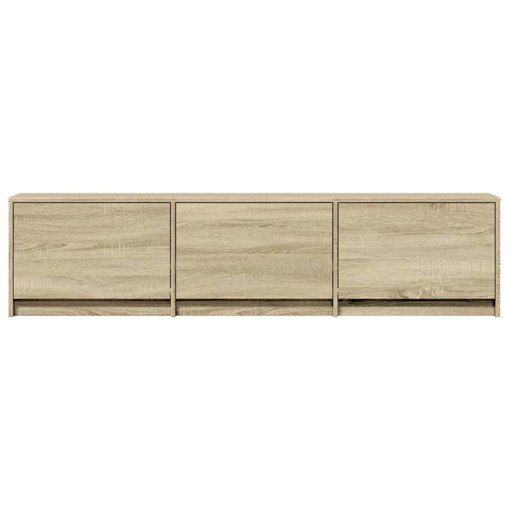 TV-skab med LED Sonoma 165 x 34 x 40 cm Konstrueret træ