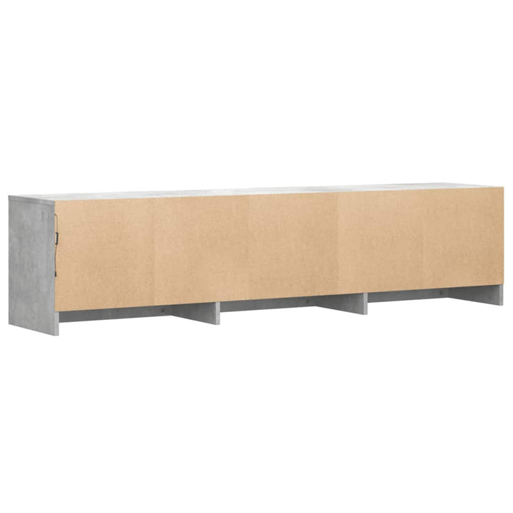 TV-skab med LED Beton 165 x 34 x 40 cm Konstrueret træ