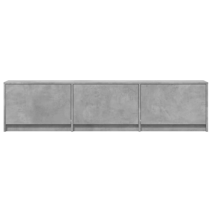 TV-skab med LED Beton 165 x 34 x 40 cm Konstrueret træ