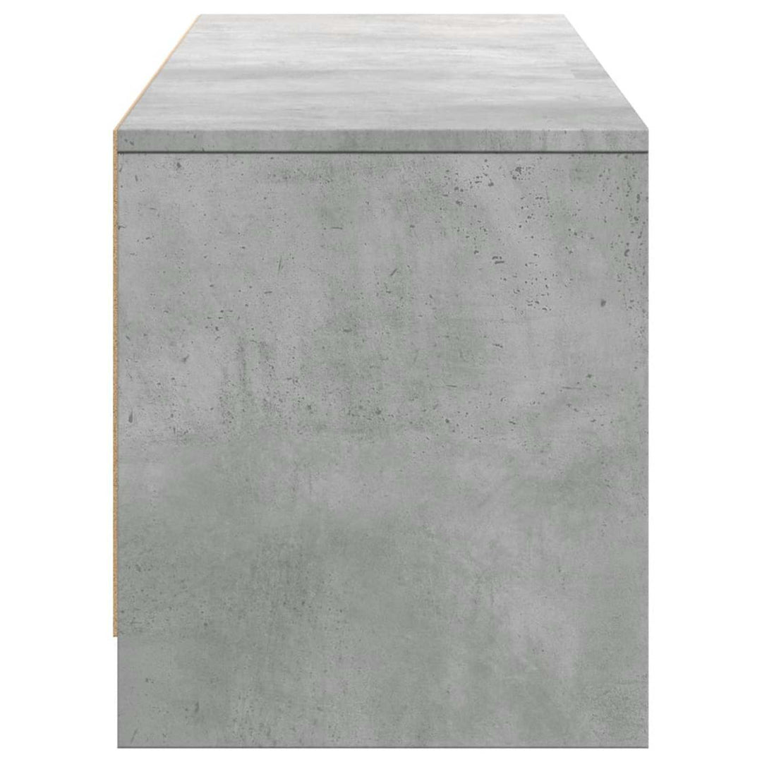 TV-skab med LED Beton 165 x 34 x 40 cm Konstrueret træ