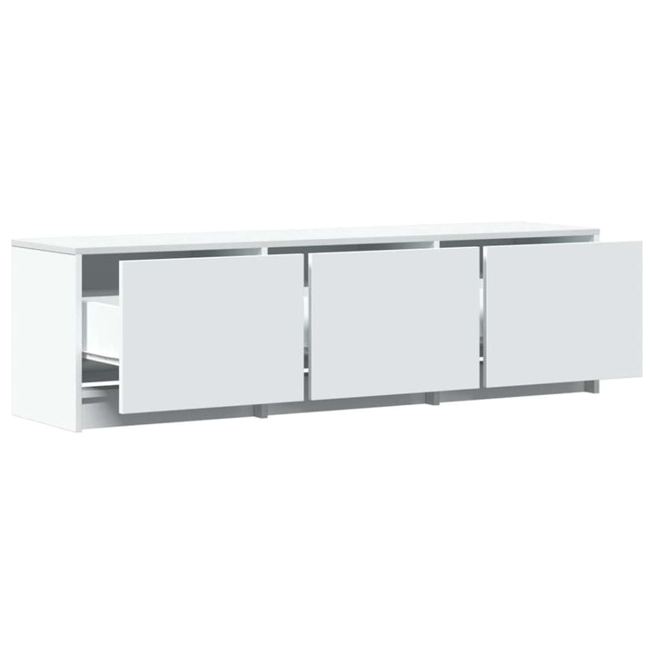 TV-skab med LED Hvid 140 x 34 x 40 cm Konstrueret træ