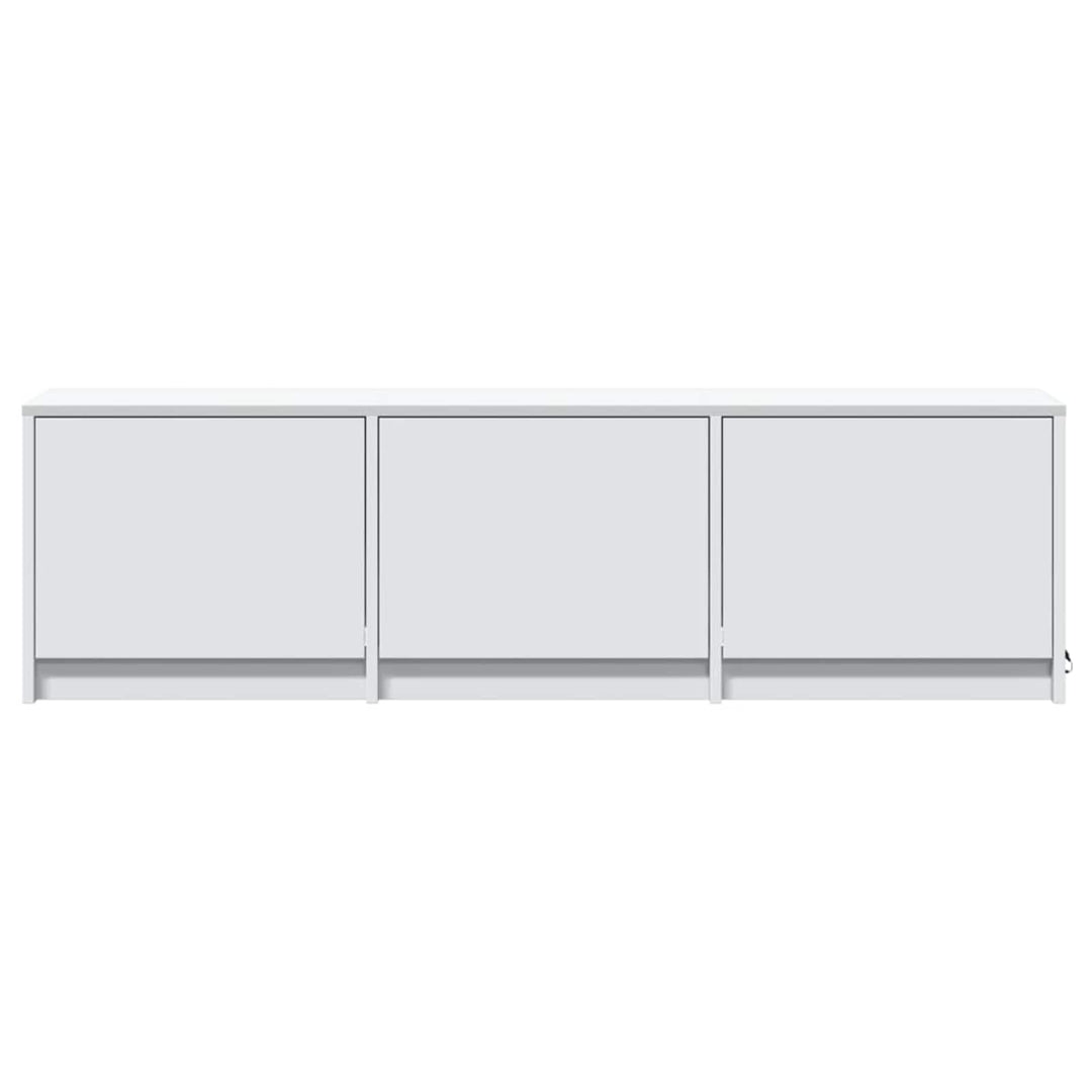 TV-skab med LED Hvid 140 x 34 x 40 cm Konstrueret træ