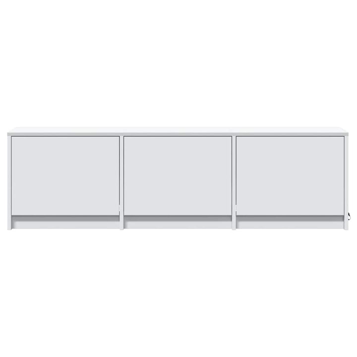 TV-skab med LED Hvid 140 x 34 x 40 cm Konstrueret træ