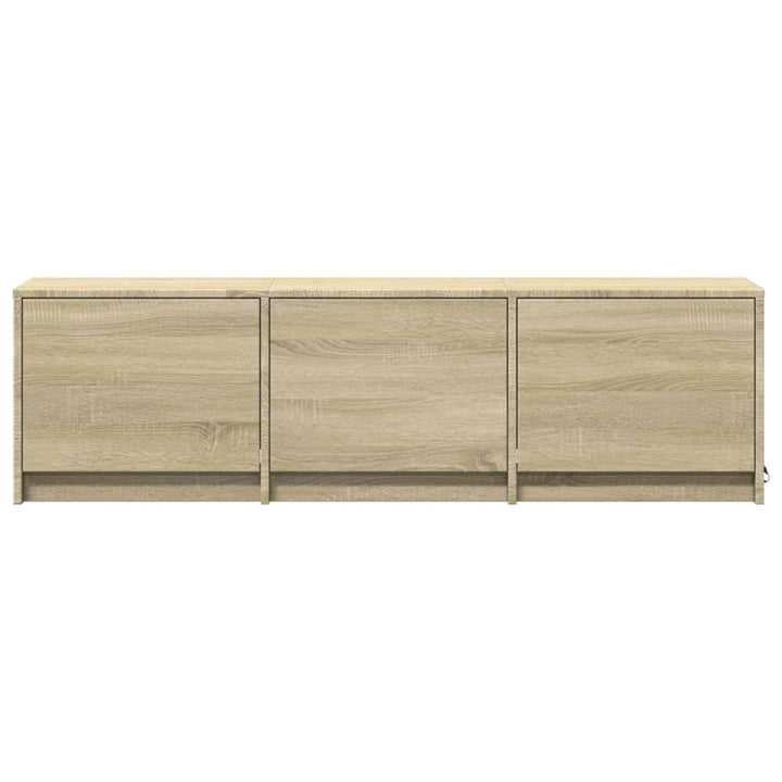 TV-skab med LED Sonoma 140 x 34 x 40 cm Konstrueret træ