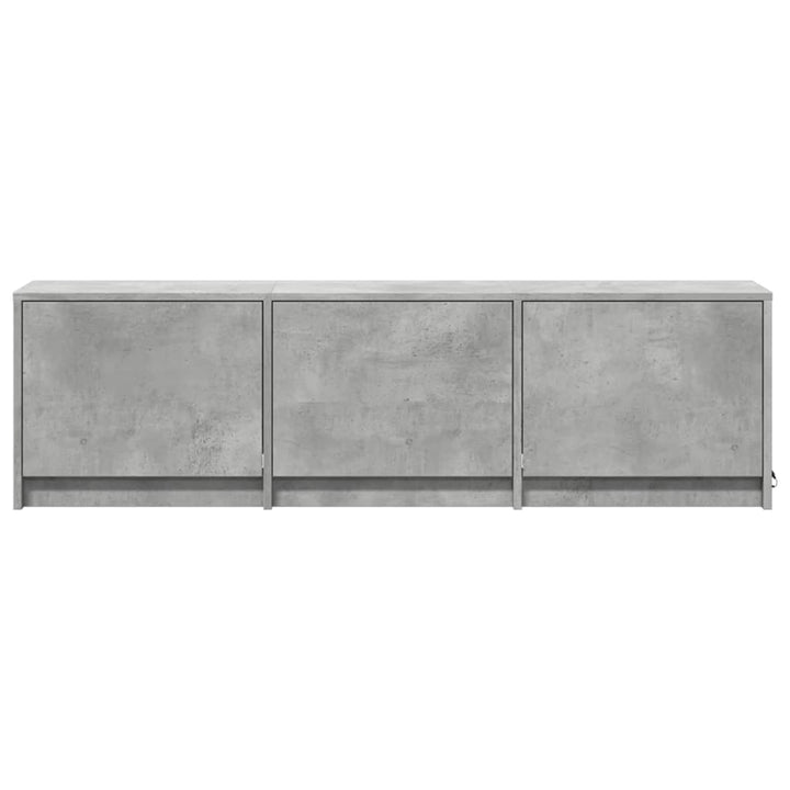 TV-skab med LED Beton 140 x 34 x 40 cm Konstrueret træ