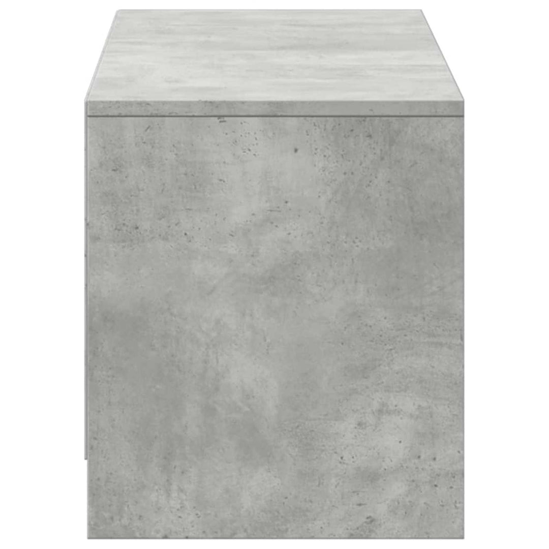 TV-skab med LED Beton 140 x 34 x 40 cm Konstrueret træ