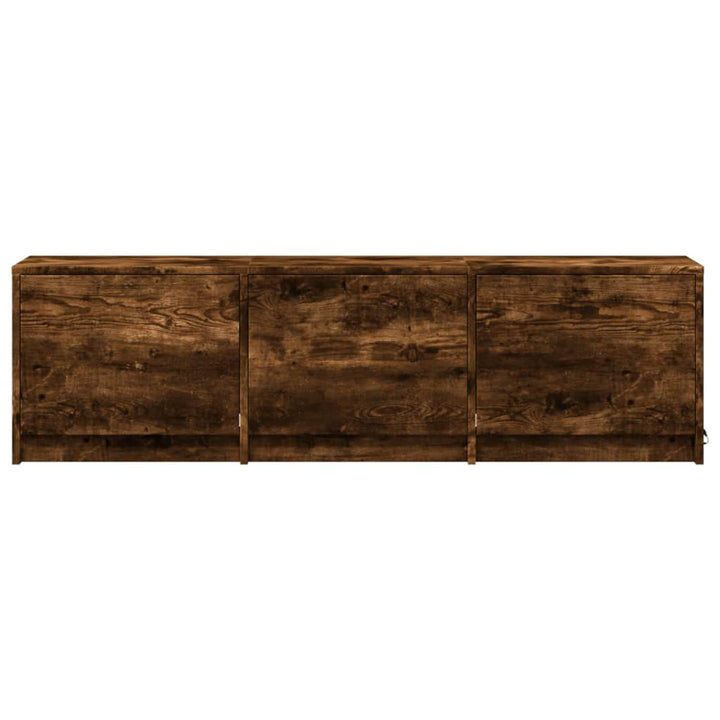 TV-skab med LED Røget eg 140 x 34 x 40 cm Konstrueret træ