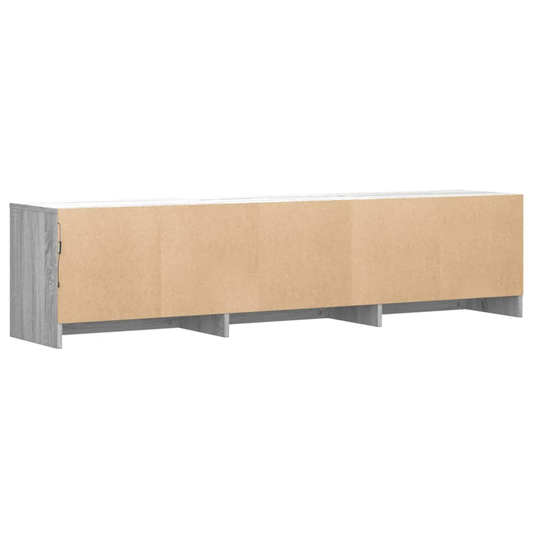 TV-skab med LED Grå Sonoma 165 x 34 x 40 cm Konstrueret træ