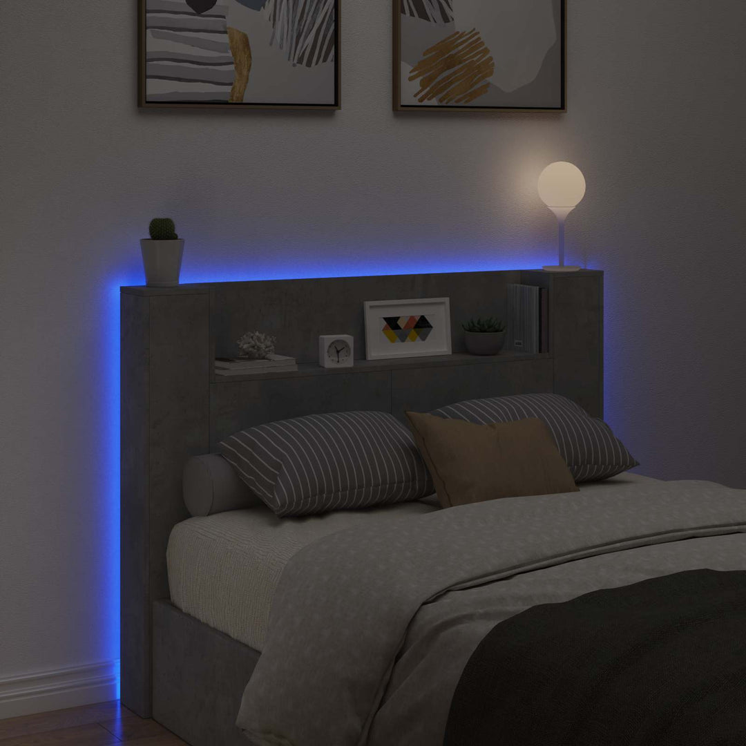 Hovedgærde kabinet med LED Beton Konstrueret træ