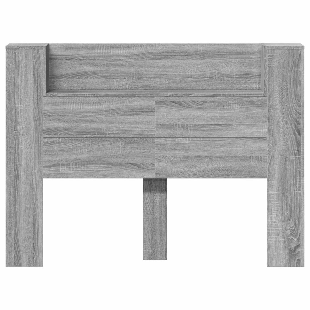 Hovedgærde kabinet med LED Grå Sonoma 140 x 16,5 x 103,5 cm