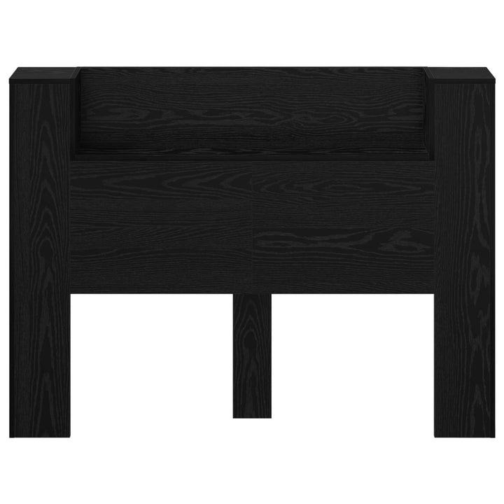 Hovedgærde kabinet med LED Sort Eg 140 x 16,5 x 103,5 cm
