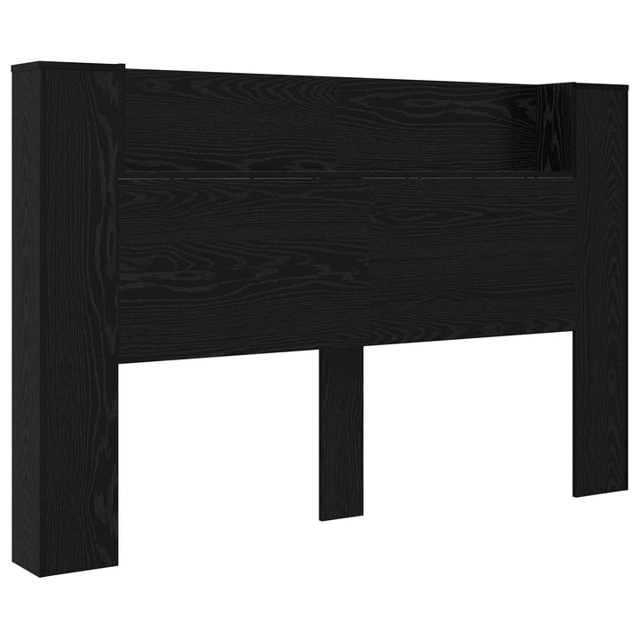 Hovedgærde kabinet med LED Sort Eg 160 x 16,5 x 103,5 cm