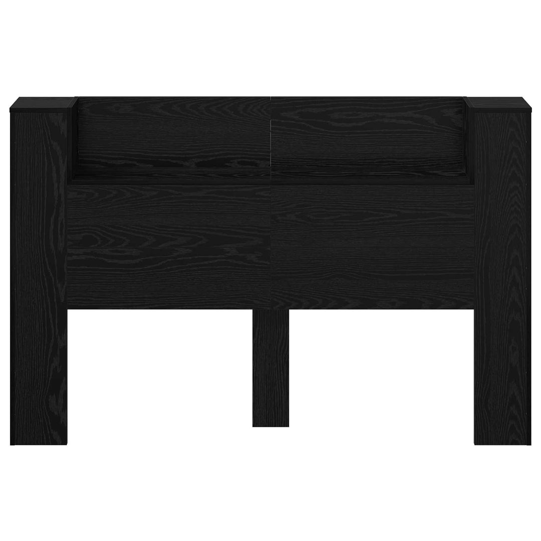 Hovedgærde kabinet med LED Sort Eg 160 x 16,5 x 103,5 cm