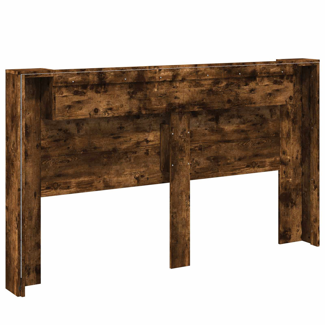 Hovedgærde kabinet med LED Røget Eg 180 x 16,5 x 103,5 cm