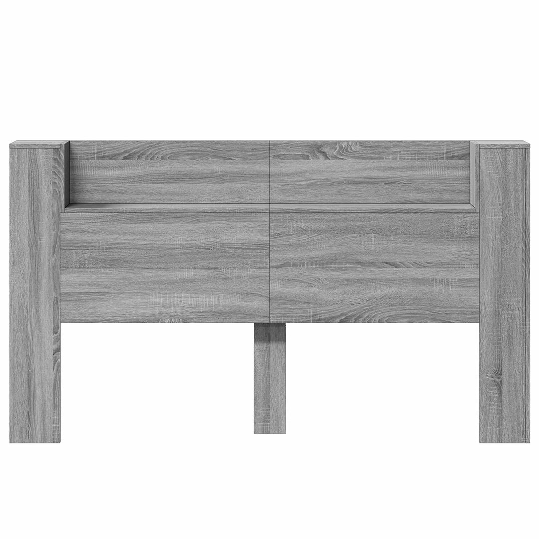 Hovedgærde kabinet med LED Grå Sonoma 180 x 16,5 x 103,5 cm