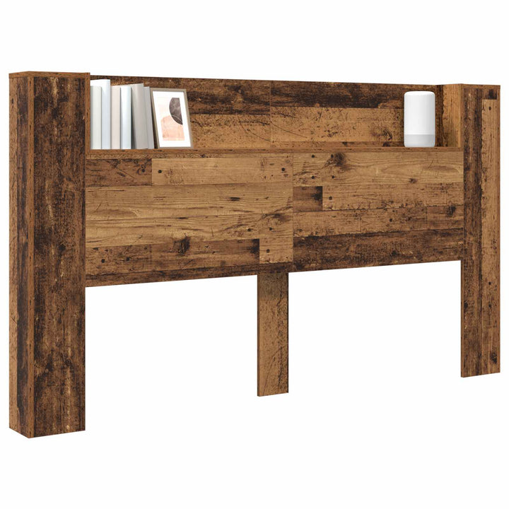 Hovedgærde kabinet med LED Gammelt træ 180 x 16,5 x 103,5 cm