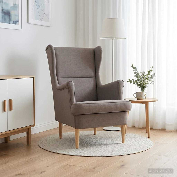 lænestol Gråbrun Stof
