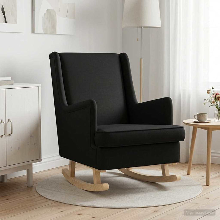Gyngestol Sort 62 x 80 x 85 cm Stof