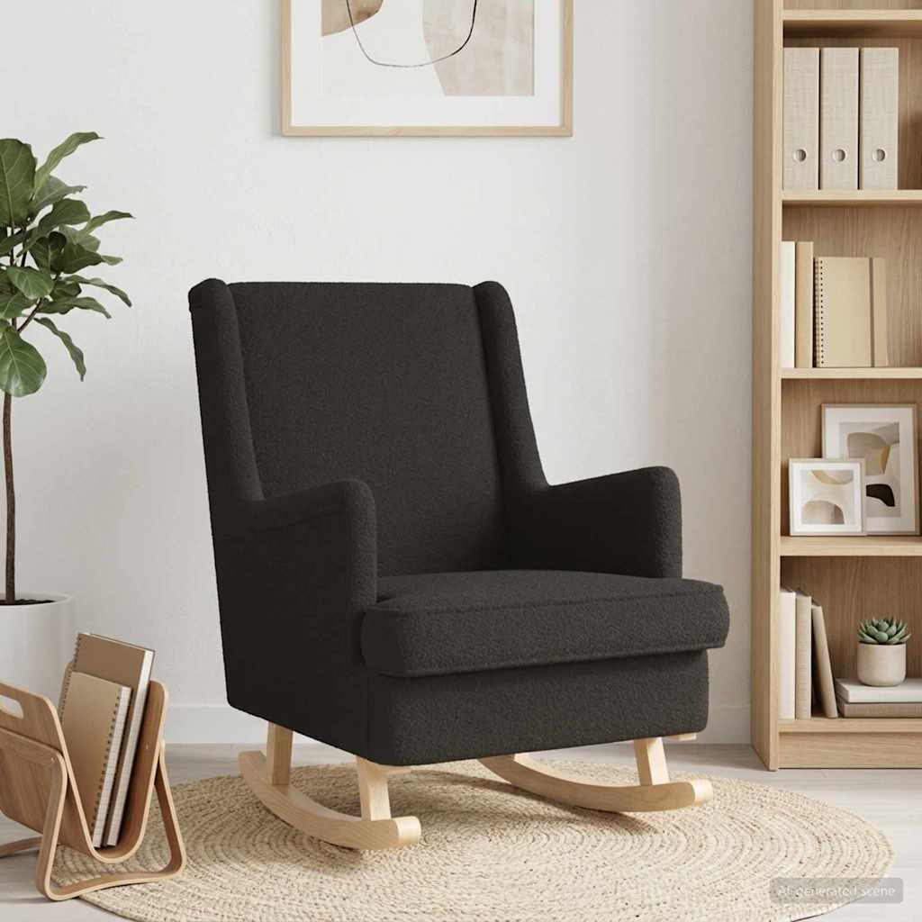 Gyngestol Sort 62 x 80 x 85 cm Bouclé