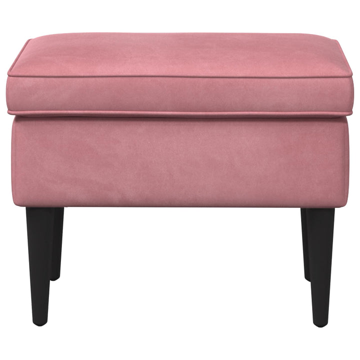 Fodskammel Lyserød 55 x 35 x 41 cm Fløjl