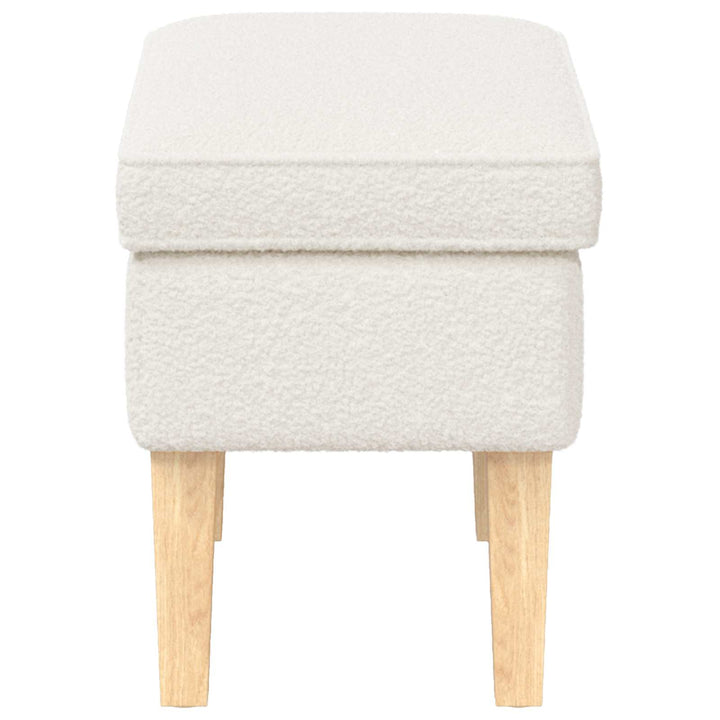 Fodskammel Cremefarvet 55 x 35 x 41 cm Bouclé