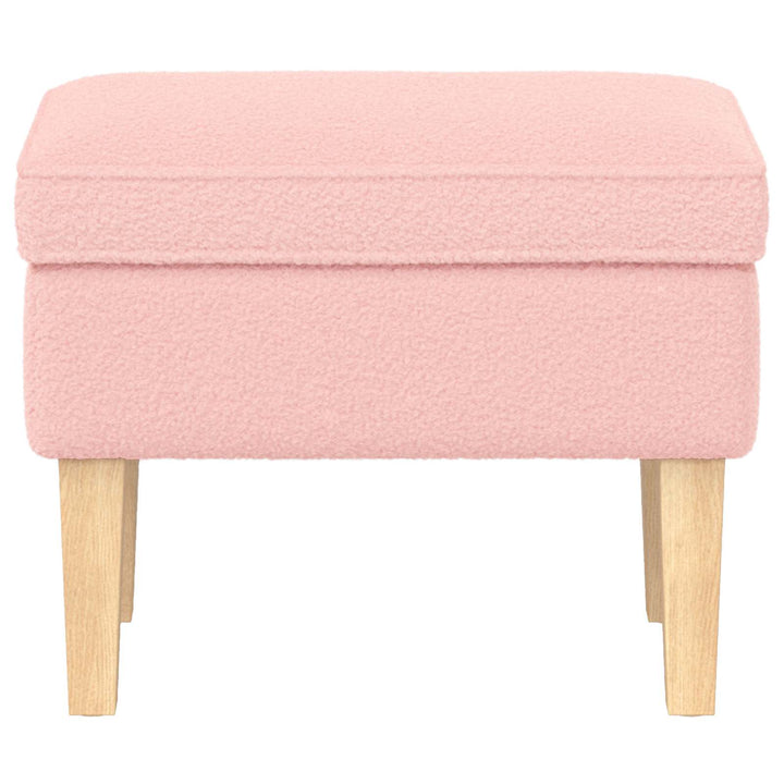 Fodskammel Lyserød 55 x 35 x 41 cm Bouclé