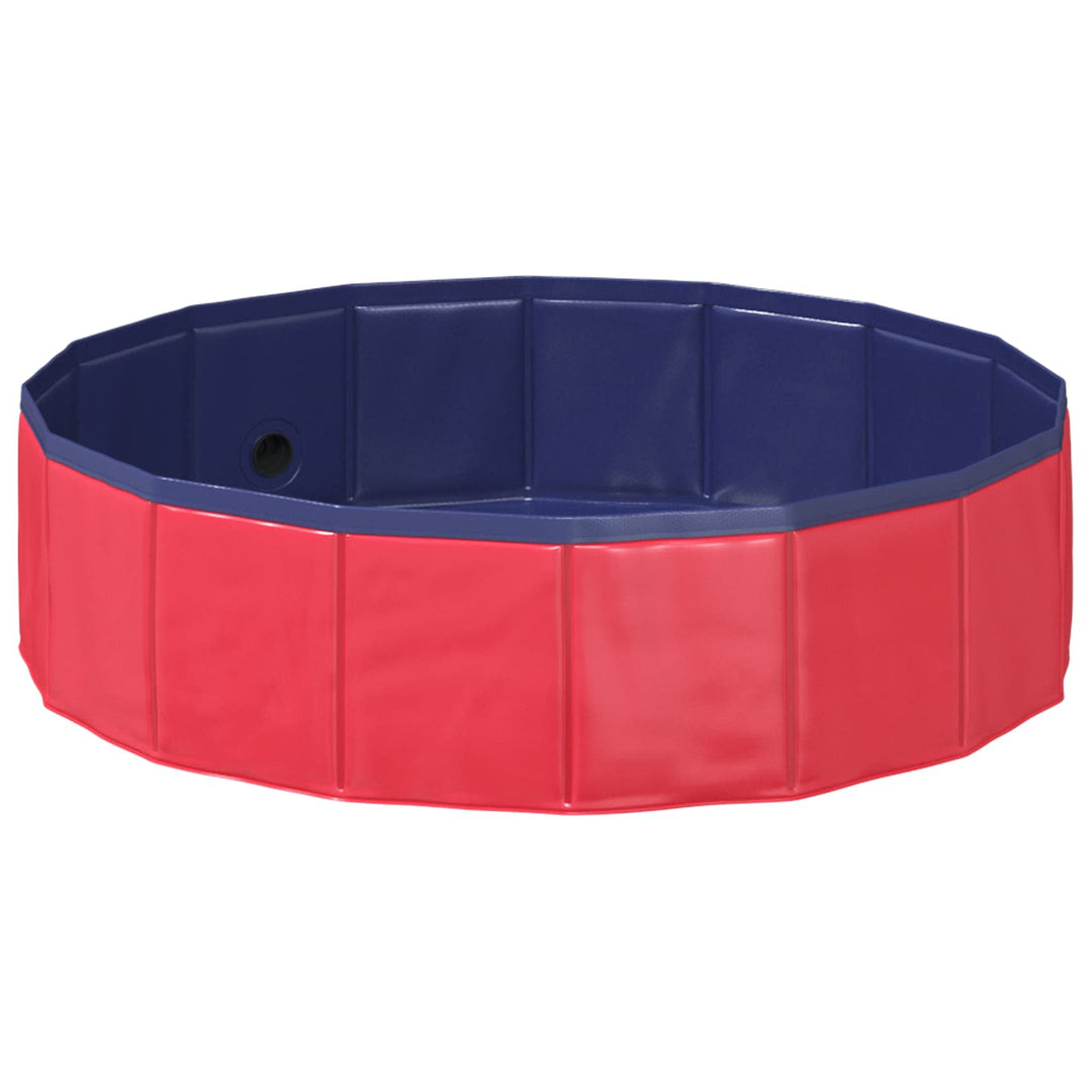 Børne svømmepool Rød Ø 80 x 20 cm Tykt PVC og konstrueret træ
