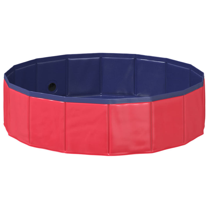 Børne svømmepool Rød Ø 80 x 20 cm Tykt PVC og konstrueret træ