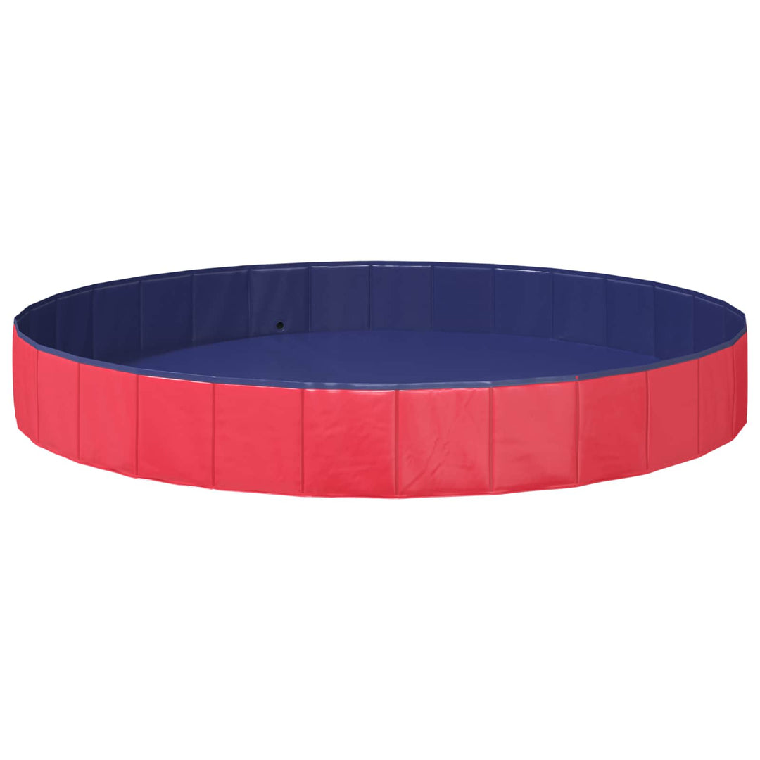 Børne svømmepool Rød Ø300 x 38 cm Tykt PVC og konstrueret træ