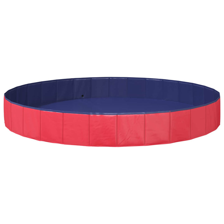 Børne svømmepool Rød Ø300 x 38 cm Tykt PVC og konstrueret træ