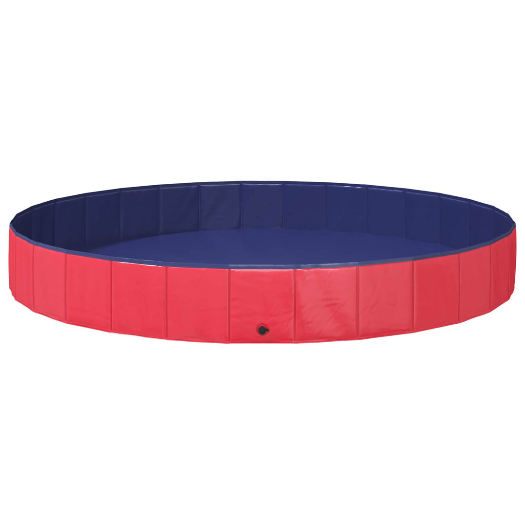 Børne svømmepool Rød Ø300 x 38 cm Tykt PVC og konstrueret træ