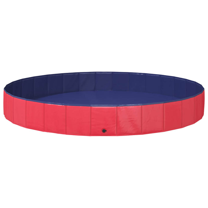 Børne svømmepool Rød Ø300 x 38 cm Tykt PVC og konstrueret træ