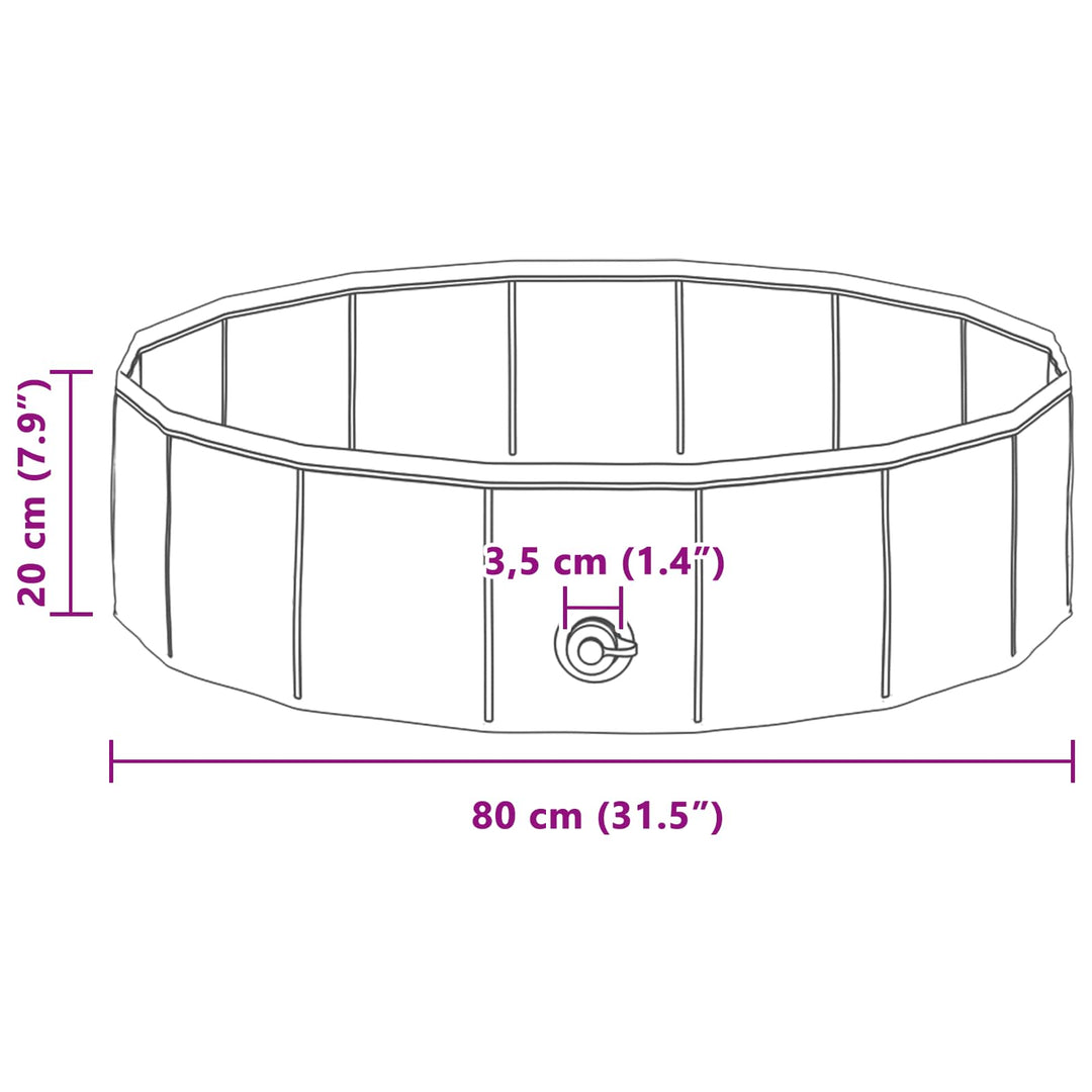 Børne svømmepool Blå Ø 80 x 20 cm Tykt PVC og konstrueret træ