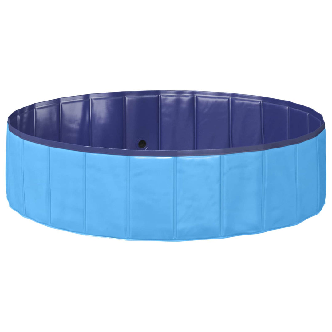 Børne svømmepool Blå Ø 120 x 30 cm Tykt PVC og konstrueret træ