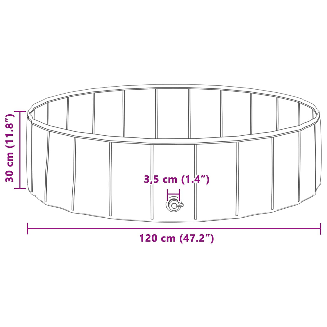 Børne svømmepool Blå Ø 120 x 30 cm Tykt PVC og konstrueret træ