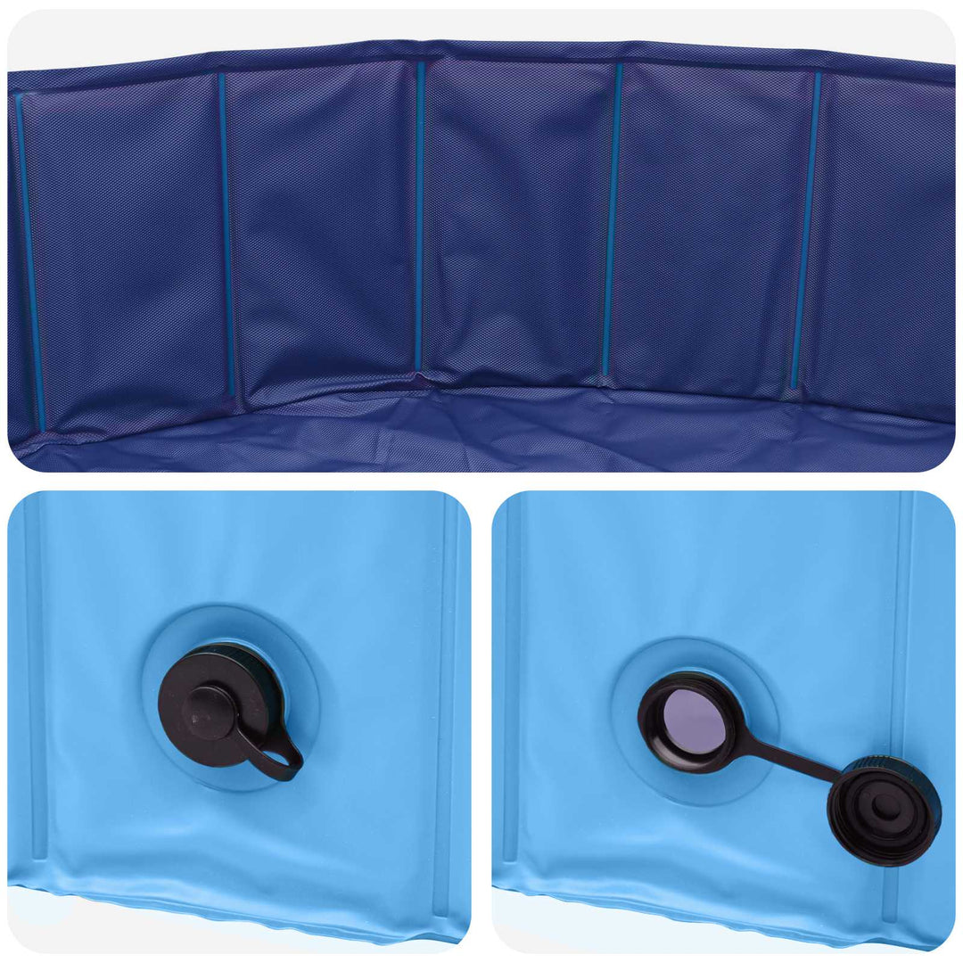 Børne svømmepool Blå Ø200 x 30 cm Tykt PVC og konstrueret træ
