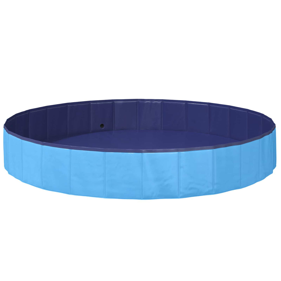 Børne svømmepool Blå Ø200 x 30 cm Tykt PVC og konstrueret træ