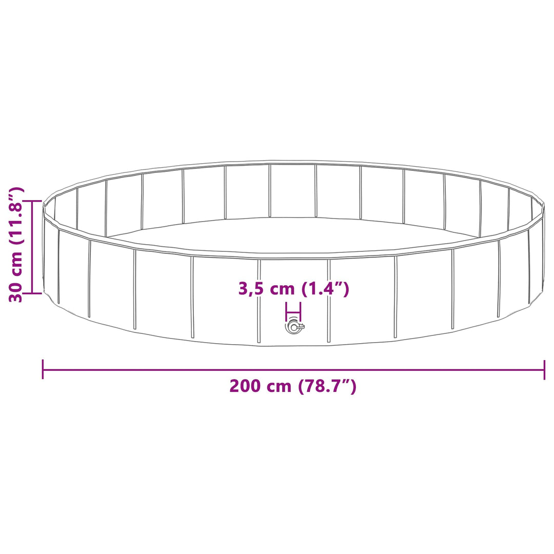 Børne svømmepool Blå Ø200 x 30 cm Tykt PVC og konstrueret træ