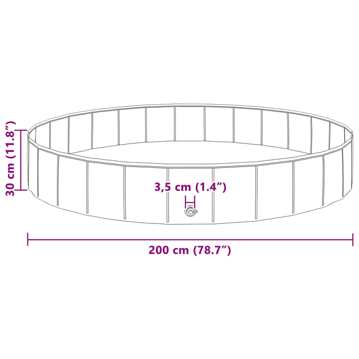 Børne svømmepool Blå Ø200 x 30 cm Tykt PVC og konstrueret træ