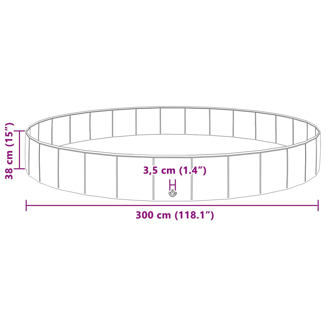 Børne svømmepool Blå Ø300 x 38 cm Tykt PVC og konstrueret træ
