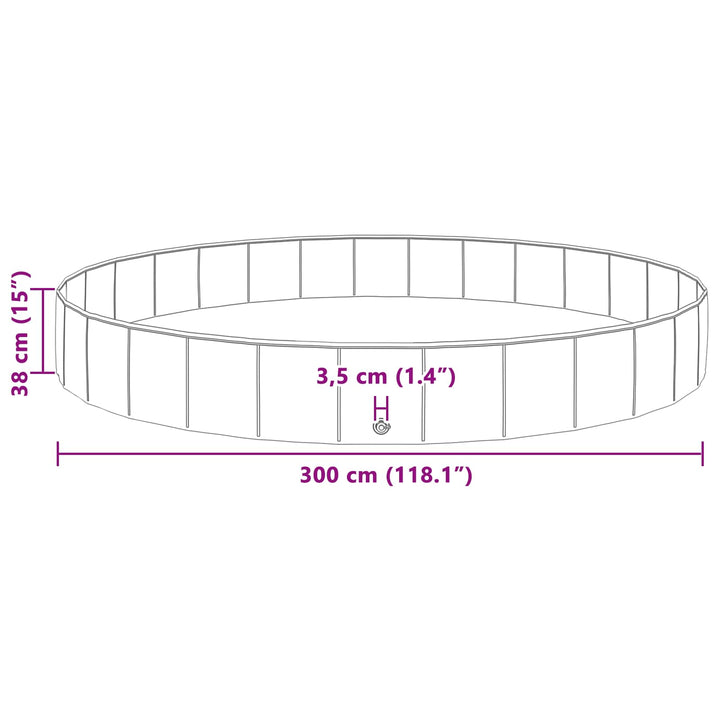 Børne svømmepool Blå Ø300 x 38 cm Tykt PVC og konstrueret træ